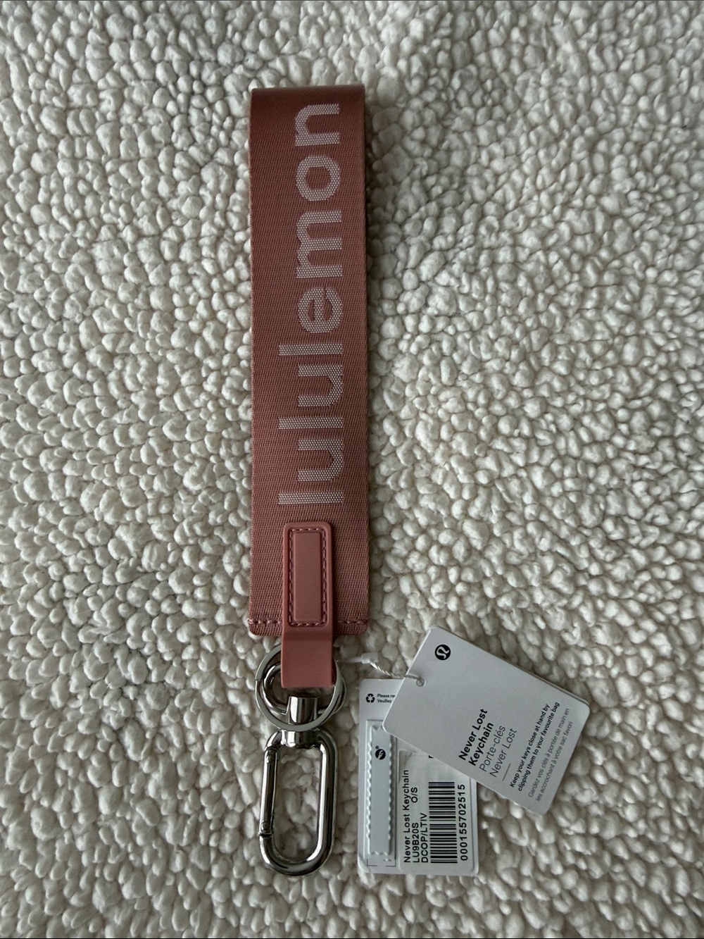 Lululemon Never Lost Keychain